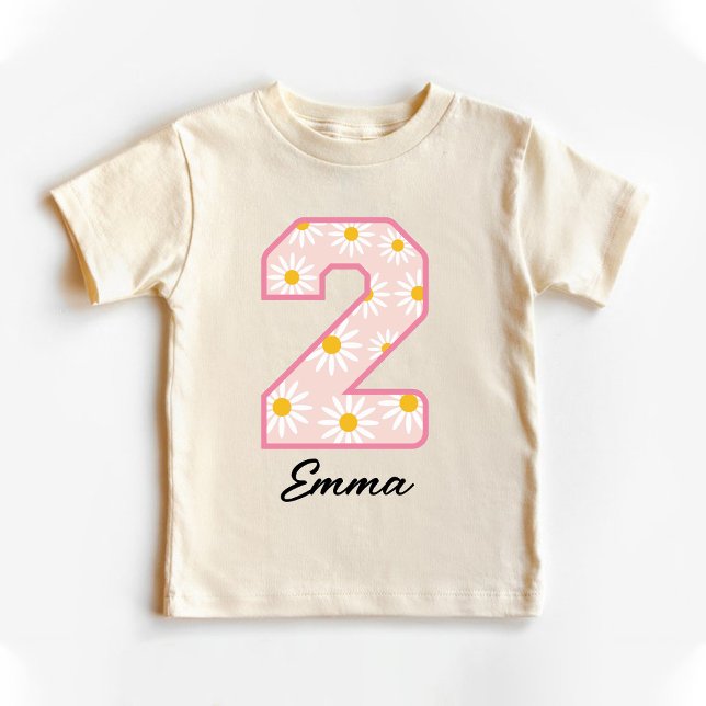 Daisy Retro 2:a födelsedag T Shirt (Daisy Retro 2nd Birthday Toddler T-shirt)