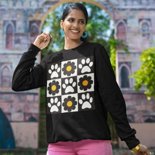 Daisy Retro för Tassar Checkered T Shirt