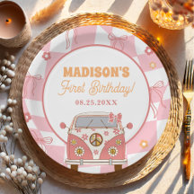 Daisy & Retro Van Pastel Groovy 1:a födelsedag