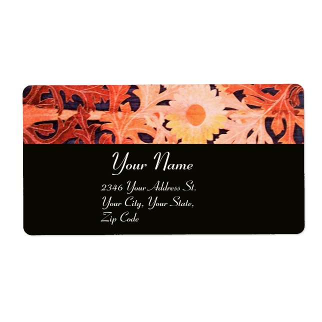 DAISY, rödbrun svart Fraktsedel (Framsidan)