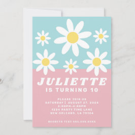 Daisy Roligt Födelsedagsfest inbjudan