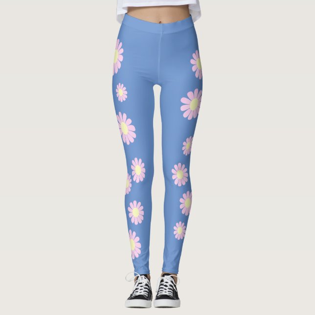 Daisy Rosa Blue Leggings (Framsida)