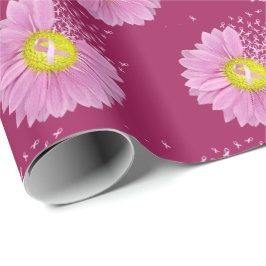 Daisy Rosa Bröstcancer överlevande Rosett band Presentpapper