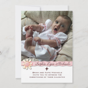 Daisy Rosa - inbjudan till Religiösa med foto på m