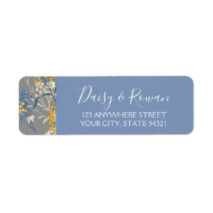 Daisy Rowan Bär Navy & Gul Returadress Etikett
