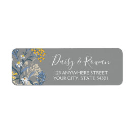 Daisy Rowan Berries Navy & Gult Returadress Returadress Etikett
