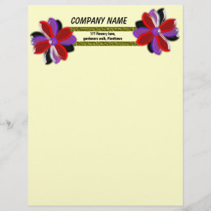Daisy Shining Plastic Anpassade Letterhead