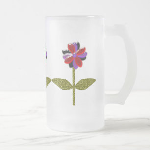 Daisy Shining Plastic Frosted Glass Mugg