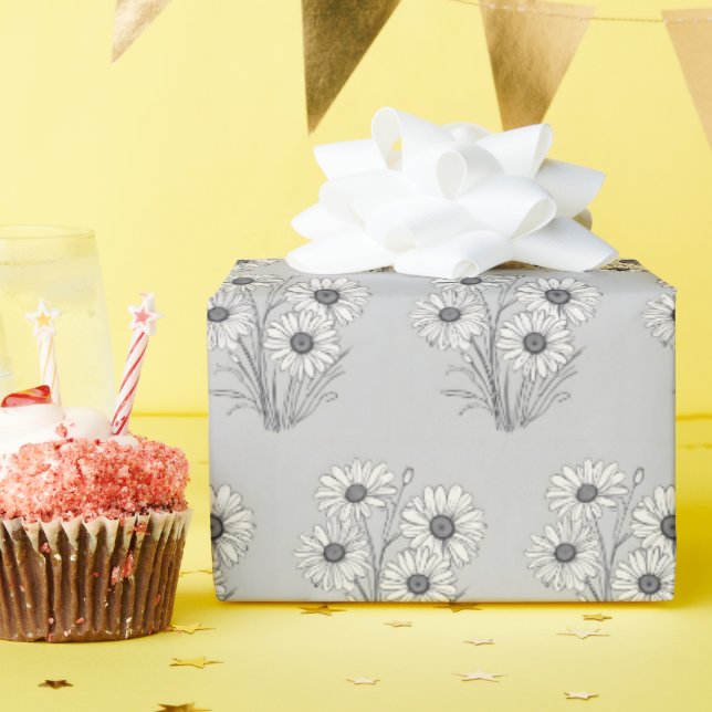 Daisy-skiss på Grått Presentpapper (Födelsedagsfest)