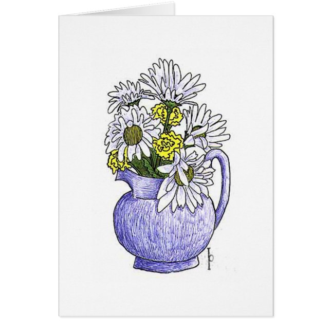 Daisy - skriva & bläck OBS kort (Framsidan)