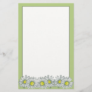 Daisy Skrivpapper i Brev med blomma bläckstråle Brevpapper