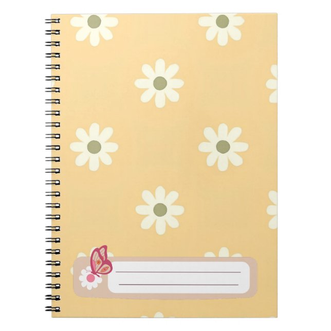 Daisy Smile Blommig tonåring Anteckningsbok (Framsidan)