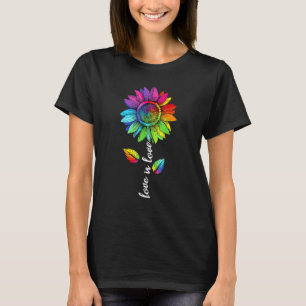 Daisy Solros Lgbt Rainbow Kärlek är Kärlek Gay Les T Shirt