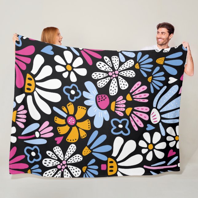 Daisy som dansar 60 x 80 Fleece Blanket (På plats)