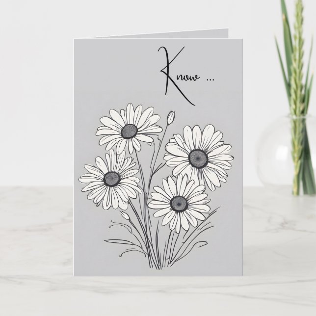 Daisy som tänker på dig kort (Framsida)