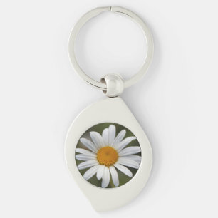 Daisy Swirl Silverfärgad Nyckelring