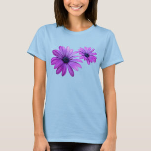 Daisy T-shirt Organic Lila Flower Shirt