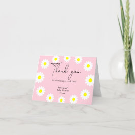Daisy - tack baby shower kort
