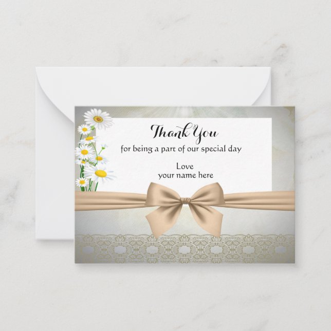 Daisy - tackkort anteckningskort (Framsida)