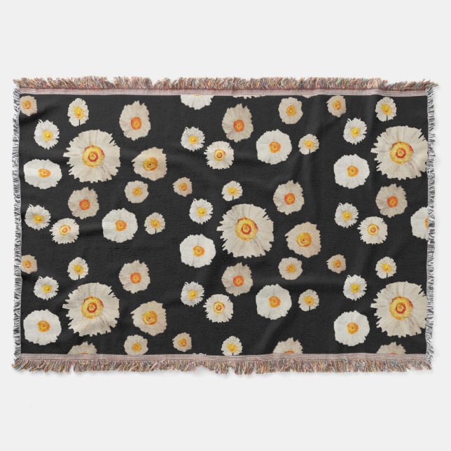 Daisy Teckning Thow Blanket Filt (Framsidan)