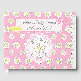 Daisy Theckes Girl's Baby Shower Guestbook Keepsak Gästböcker