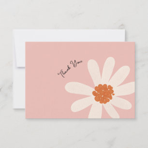 Daisy Theme Girl Birthday Tack Kort