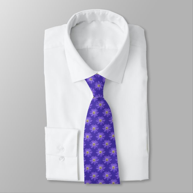 Daisy Tie Lila Necktie Daisy Flower Ties & Gift Slips (Bunden)