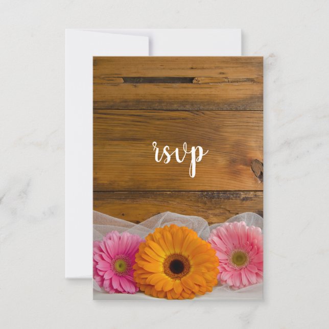Daisy Trio Land Barn Bröllop OSA Card (Framsida)