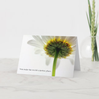 Daisy utan blomma gör världen mer tom kort