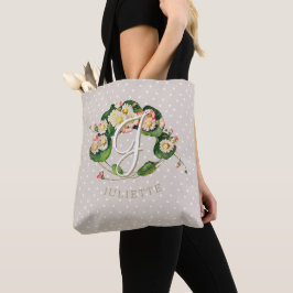 Daisy utandning med Monogram och Namn för att anpa Tygkasse