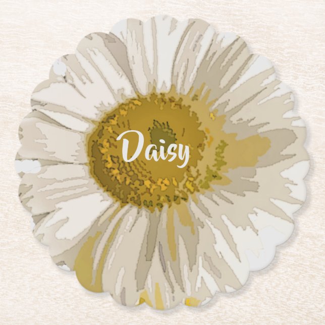 Daisy - Utformning av nedre Blommigt Underlägg Papper (Framsida)