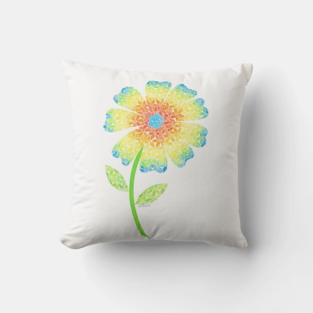 Daisy utomhusfyllning kudde (Framsida)