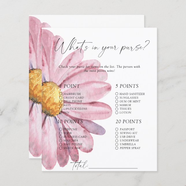 Daisy - Vad är det i ditt handväska? (Fram/baksida)