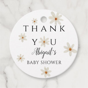 Daisy Vår Baby Shower Gåvor Etiketter