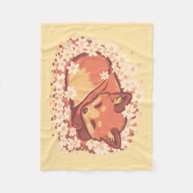 Daisy Vår Fox Fleecefilt (Framsidan)