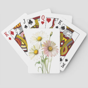 Daisy Vattenfärgsblomma Modern Professionell Casinokort