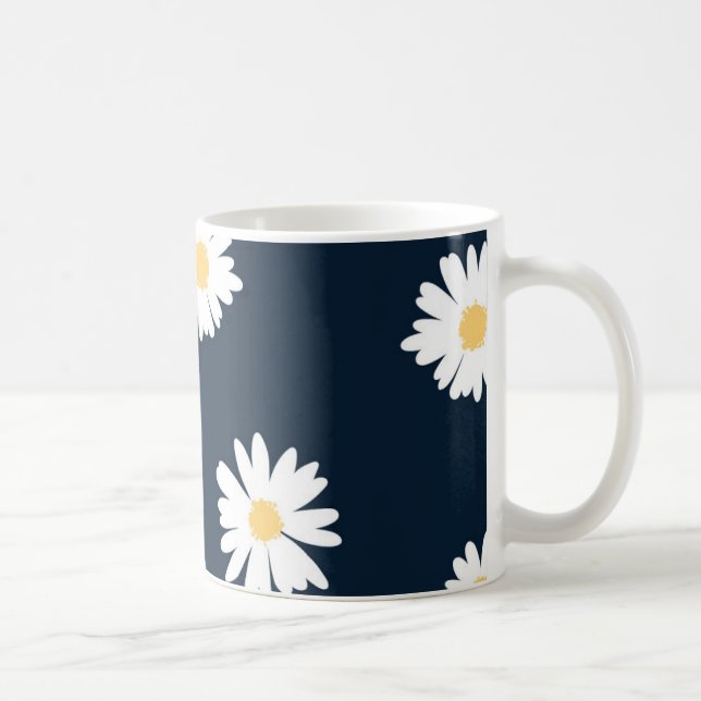 Daisy vid blå Mönster Kaffemugg (Höger)