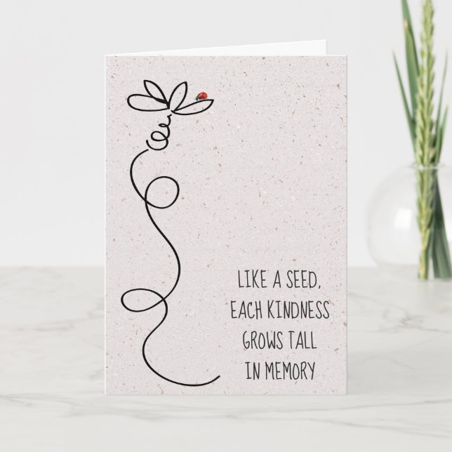Daisy vid dörr med Ladybug Kort (Framsida)
