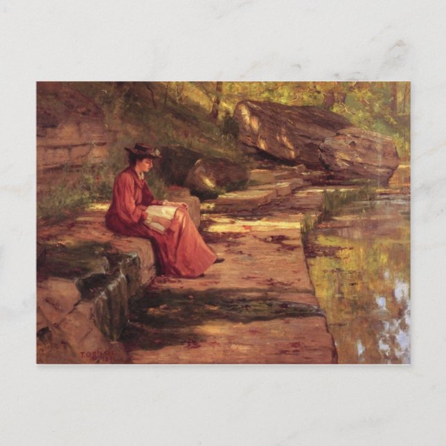 Daisy vid floden av Theodore milda Steele Vykort (Framsida)