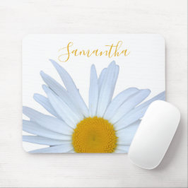 Daisy Vit Elegant Gult Skriptapp för mus Musmatta