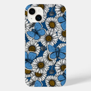 Daisy, vita vilder och blåblommor