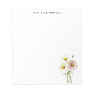Daisy Watercolor Blomma Modern Professionell Anteckningsblock