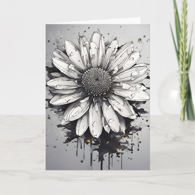 Daisy - Watercolor flowers Kort (Framsida)