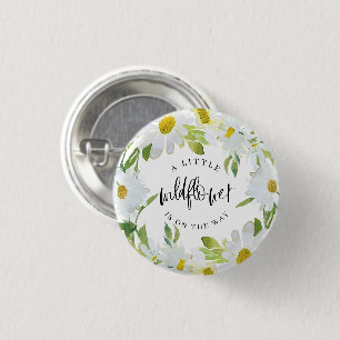 Daisy Wildblomma Baby Shower, sommartid, blommigt Knapp