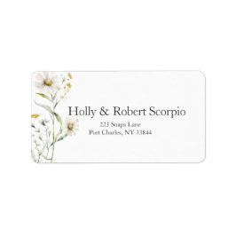 Daisy Wildblomma Bröllop Adressetikett