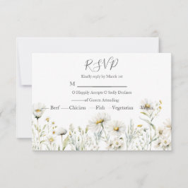 Daisy Wildblomma Bröllop OSA Kort