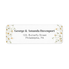 Daisy Wildblommors returadressetikett Returadress Etikett