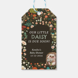 Daisy Woodland Animal Forest Baby Shower Presentetikett