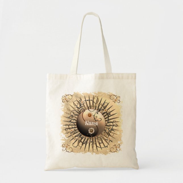Daisy Yin Yang Tote Bag Tygkasse (Framsidan)