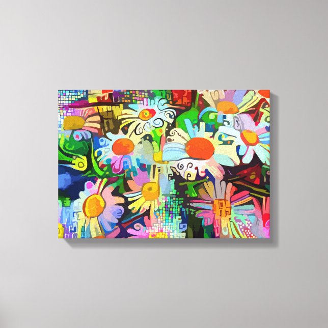 Daisy-| Zazzle_Growshop. Canvastryck (Framsida)